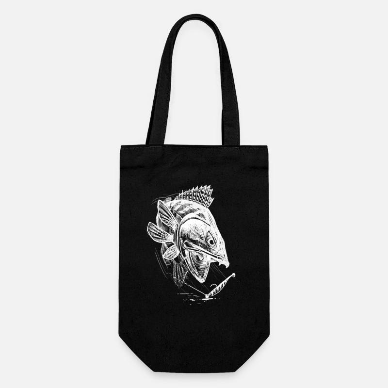 Poisson de vie ! - Tshirt de pêche Zander Attack / Z - Sac à bouteille - noir