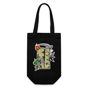 Beschädigtes Halloween-Tarot! - Geschenkbeutel für Flaschen - Schwarz - Vorne