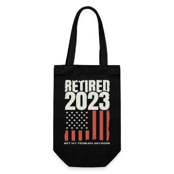 Retired 2023 Not my Problem anomore - Geschenkbeutel für Flaschen - Schwarz - Vorne