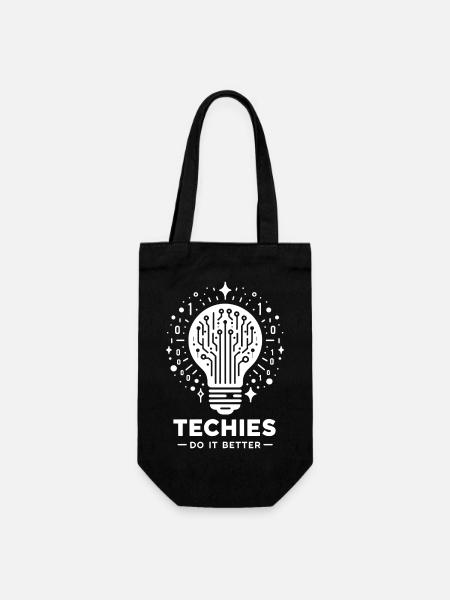 Techies Do IT Better - Gift Bag for Bottles - black