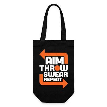 Aim Throw Swear Repeat Petangue Team Bocce - Gift Bag for Bottles - black - Front