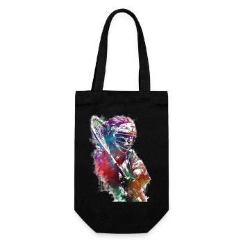 Lacrosse player sport #lacrosse - Gift Bag for Bottles - black - Front