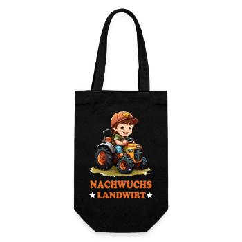 Bauernkind Nachwuchs Landwirt Bauer Landwirt Kind - Geschenkbeutel für Flaschen - Schwarz - Vorne