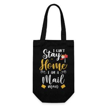 Postman Job Work Letter Carrier - Gift Bag for Bottles - black - Front