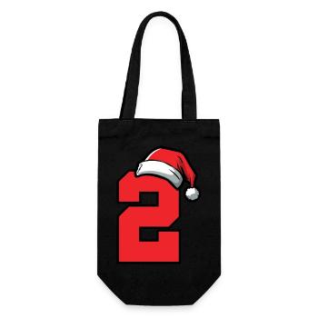 2 Number Christmas - Gift Bag for Bottles - black - Front
