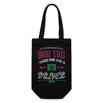 Present FRC Engineer Robot Engineering Sayings - Gift Bag for Bottles - black - Front