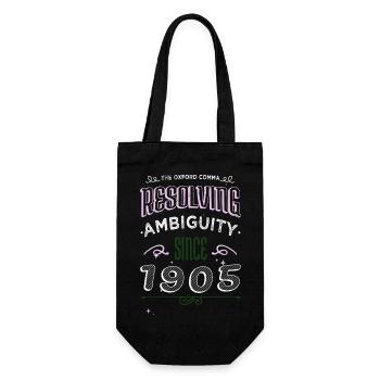 quote humor school write funny sayings gift - Gift Bag for Bottles - black - Front