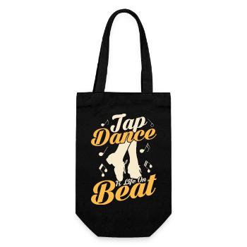 Tap Dance Is Life On Beat Tap Dancer Tap Dancing - Geschenkbeutel für Flaschen - Schwarz - Vorne