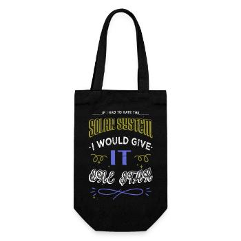 sayings quote telescope physics conspiracy - Geschenkbeutel für Flaschen - Schwarz - Vorne
