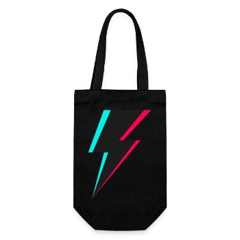 Blitz Logo - Geschenkbeutel für Flaschen - Schwarz - Vorne