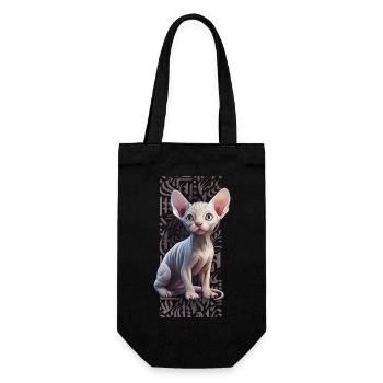 Sphynx Cat Calligraphitti - Geschenkbeutel für Flaschen - Schwarz - Vorne