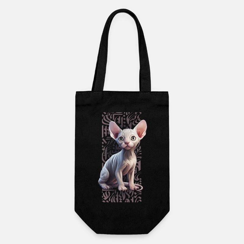 Sphynx Cat Calligraphitti - Geschenkbeutel für Flaschen - Schwarz
