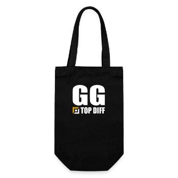 GG Top Diff Gamer Gaming - Geschenkbeutel für Flaschen - Schwarz - Vorne