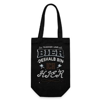 lustig trinken geburtstag weihnachtsgeschenk - Geschenkbeutel für Flaschen - Schwarz - Vorne
