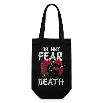 Samurai Schwert Mut Ronin - Geschenkbeutel für Flaschen - Schwarz - Vorne