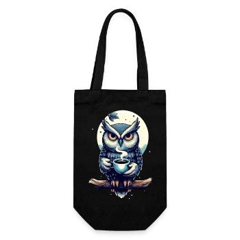 Nightwatcher Owl - Gift Bag for Bottles - black - Front