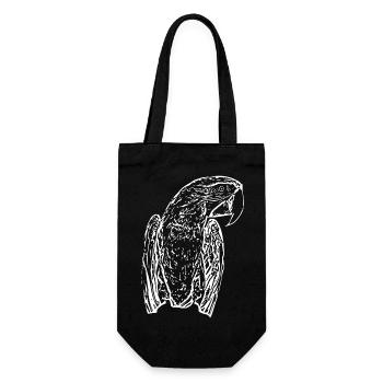 Perroquets Oiseau Blanc - Sac à bouteille - noir - Devant
