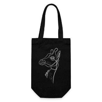 Yellow Like The Giraffe Lineart - Gift Bag for Bottles - black - Front