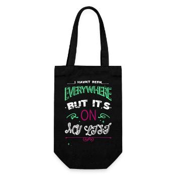 typography gift idea attitude hike art joke - Geschenkbeutel für Flaschen - Schwarz - Vorne