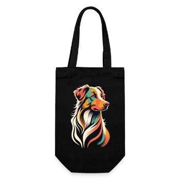 Australian Shepherd Minimalist Elegant - Gift Bag for Bottles - black - Front