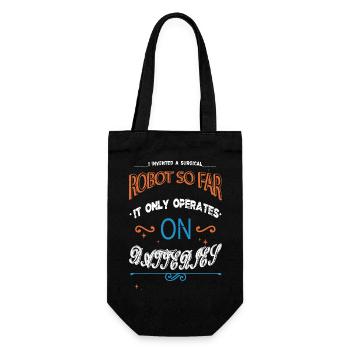 Joke Cool Humor Sci Fi Engineer Automatic - Gift Bag for Bottles - black - Front
