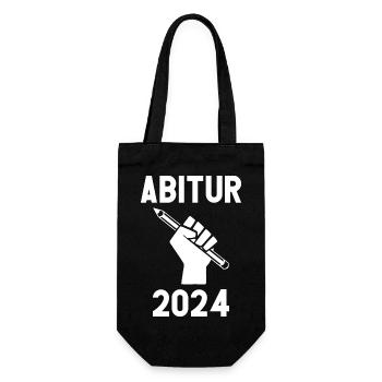 Abitur 2024 I Abi Schulabschluss - Geschenkbeutel für Flaschen - Schwarz - Vorne