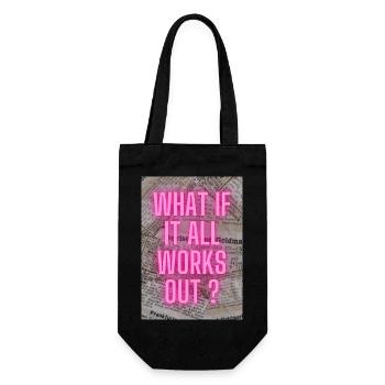 What if it all works out ? - Geschenkbeutel für Flaschen - Schwarz - Vorne