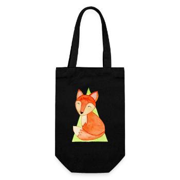 Cute Fox - Gift Bag for Bottles - black - Front