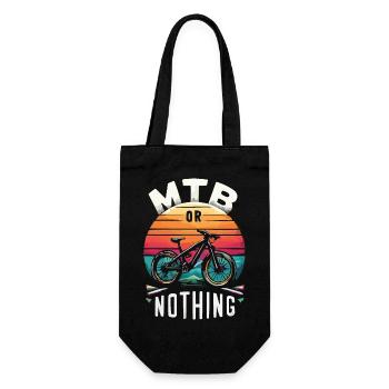 Conception de citation d’aventure en VTT - Sac à bouteille - noir - Devant