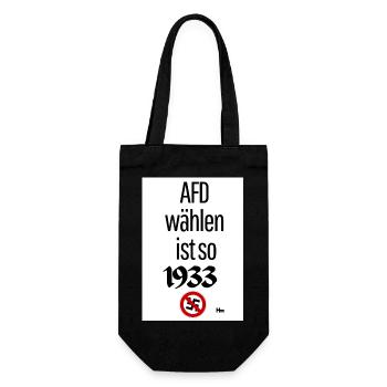 AFD wählen ist so 1933 - Geschenkbeutel für Flaschen - Schwarz - Vorne