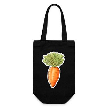 Carrot or carrot - Gift Bag for Bottles - black - Front