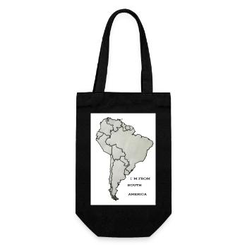 I'm from South America slogan - Gift Bag for Bottles - black - Front
