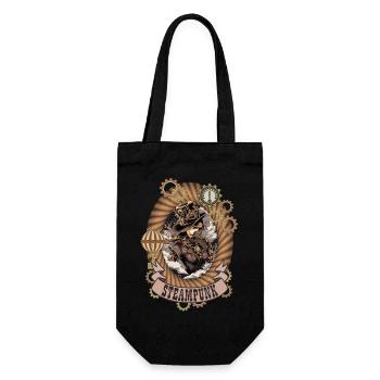 STEAMPUNK GIRL - Gift Bag for Bottles - black - Front