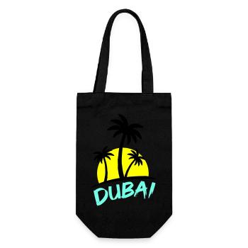 dubai - Geschenkbeutel für Flaschen - Schwarz - Vorne