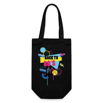 Retour aux années 80, rétro, old school, vintage - Sac à bouteille - noir - Devant