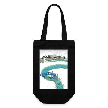 Rivière japonaise - Japanese River - Sac à bouteille - noir - Devant