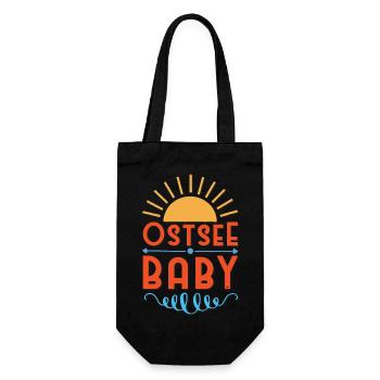 Ostsee Baby Bo Grafik - Geschenkbeutel für Flaschen - Schwarz - Vorne
