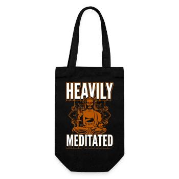 Meditation Om Achtsamkeit - Geschenkbeutel für Flaschen - Schwarz - Vorne