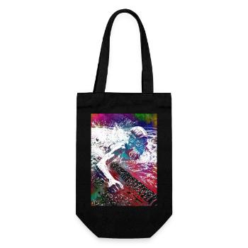 Schwimmsport Kunst #swimmer #sport - Geschenkbeutel für Flaschen - Schwarz - Vorne