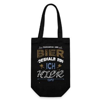 birthday gift puppy love dog behavior - Gift Bag for Bottles - black - Front