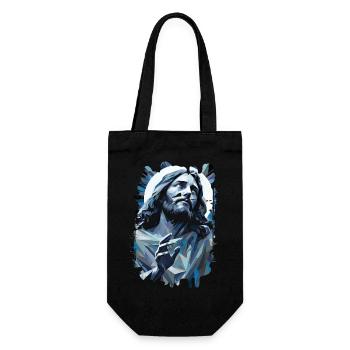 jesus bible christian religion christian cross christian - Gift Bag for Bottles - black - Front