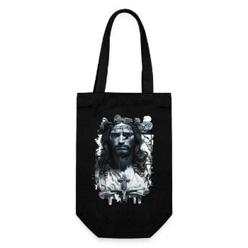 jesus bibel christliche religion christliches kreuz christlich - Geschenkbeutel für Flaschen - Schwarz - Vorne