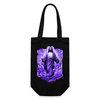jesus bible christian religion christian cross christian - Gift Bag for Bottles - black - Front