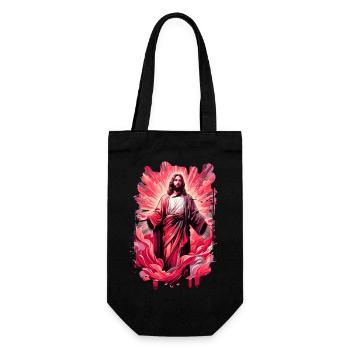 jesus bible christian religion christian cross christian - Gift Bag for Bottles - black - Front