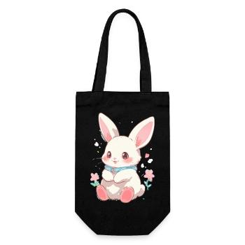 Hase Ostern Süß - Geschenkbeutel für Flaschen - Schwarz - Vorne