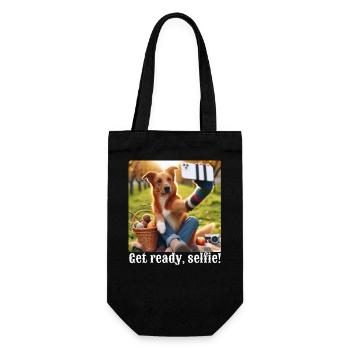 Get ready, selfie-5 - Gift Bag for Bottles - black - Front