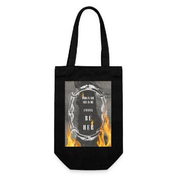 Who is she she is me i wanna be her! Delilah Bon M - Geschenkbeutel für Flaschen - Schwarz - Vorne