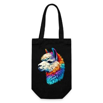 Alpaca - Gift Bag for Bottles - black - Front