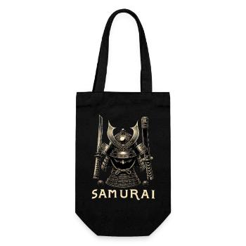 Samurai Helmet and Katana - Gift Bag for Bottles - black - Front