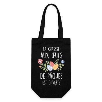 La chasse aux oeufs de pâques - Sac à bouteille - noir - Devant